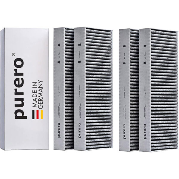 PURERO Premium Aktivkohlefilter Ersatzfilter für Bora BASIC Dunstabzug (4 Stck) Kochfeldabzug Abzugshaube Wrasenabzug Dunstabzug